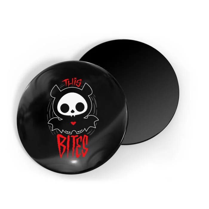 Skelanimals Diego Bat This Bites Red Halloween Spooky Logo Magnet