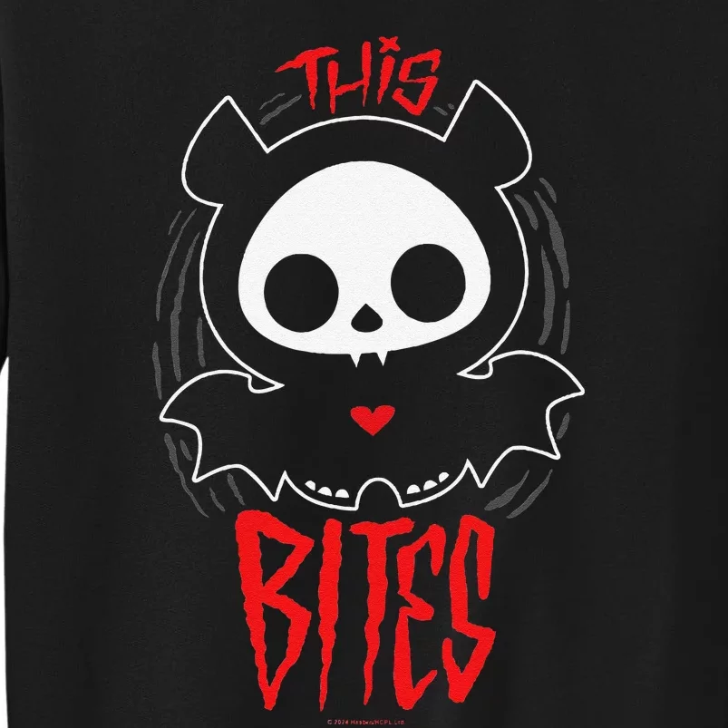 Skelanimals Diego Bat This Bites Red Halloween Spooky Logo Tall Sweatshirt