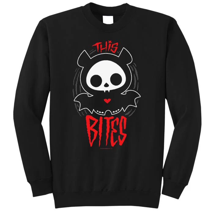 Skelanimals Diego Bat This Bites Red Halloween Spooky Logo Tall Sweatshirt