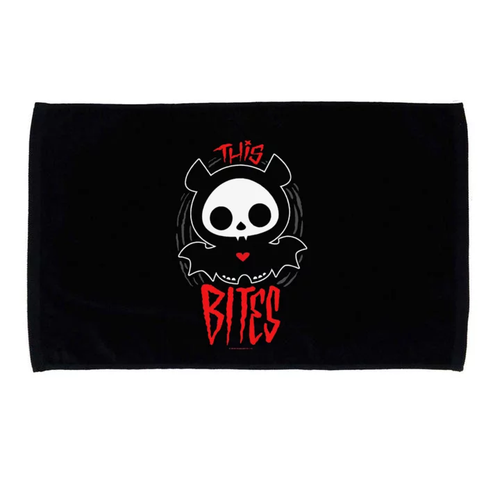 Skelanimals Diego Bat This Bites Red Halloween Spooky Logo Microfiber Hand Towel