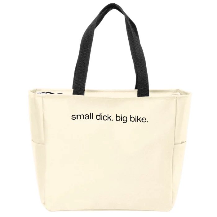 Small Dick Big Bike Zip Tote Bag