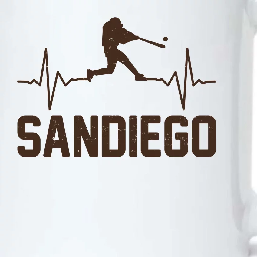 San Diego Baseball Player Heartbeat Black Color Changing Mug