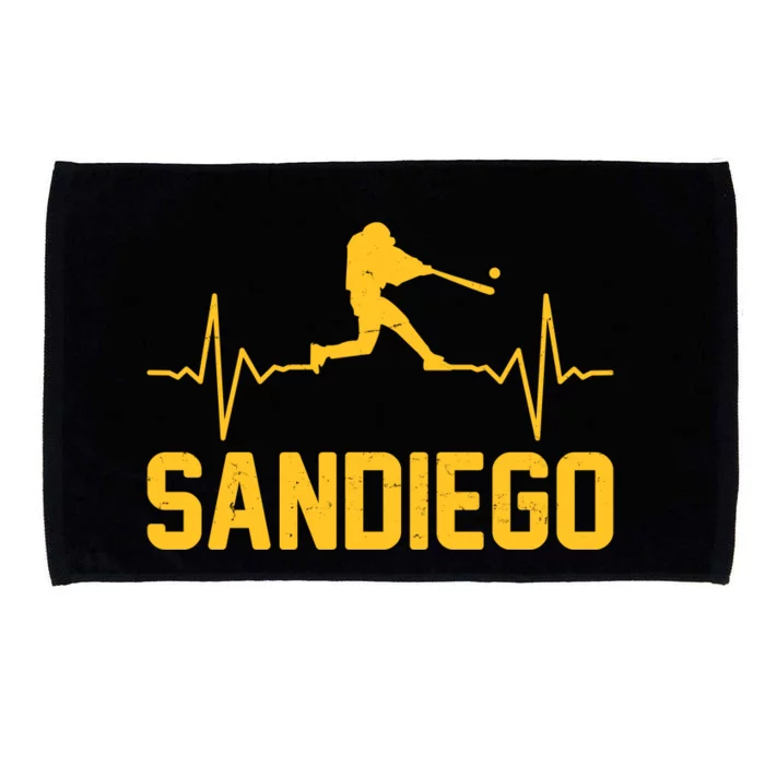 San Diego Baseball Player Heartbeat Microfiber Hand Towel