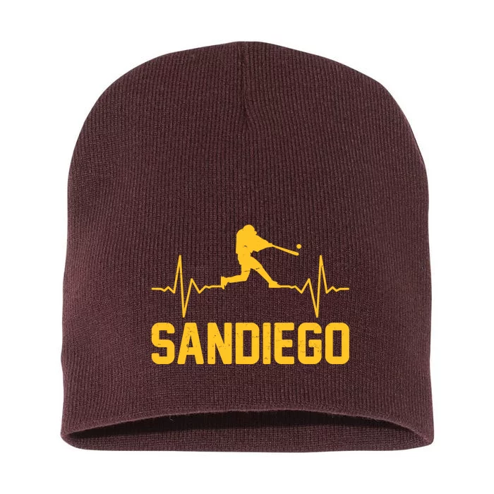 San Diego Baseball Player Heartbeat Short Acrylic Beanie