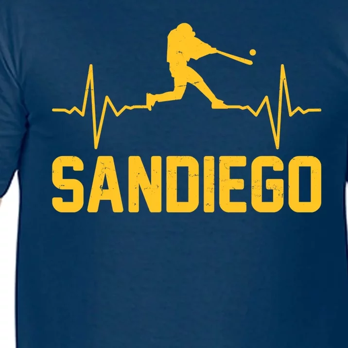 San Diego Baseball Player Heartbeat Comfort Colors T-Shirt