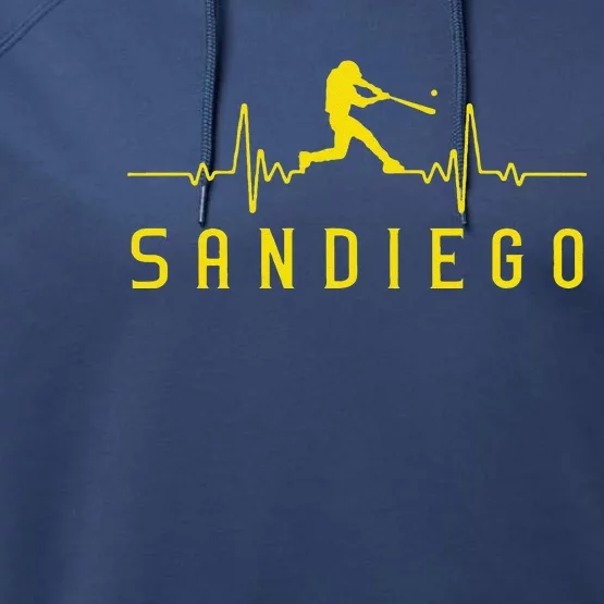 San Diego Baseball Heartbeat Sd Performance Fleece Hoodie