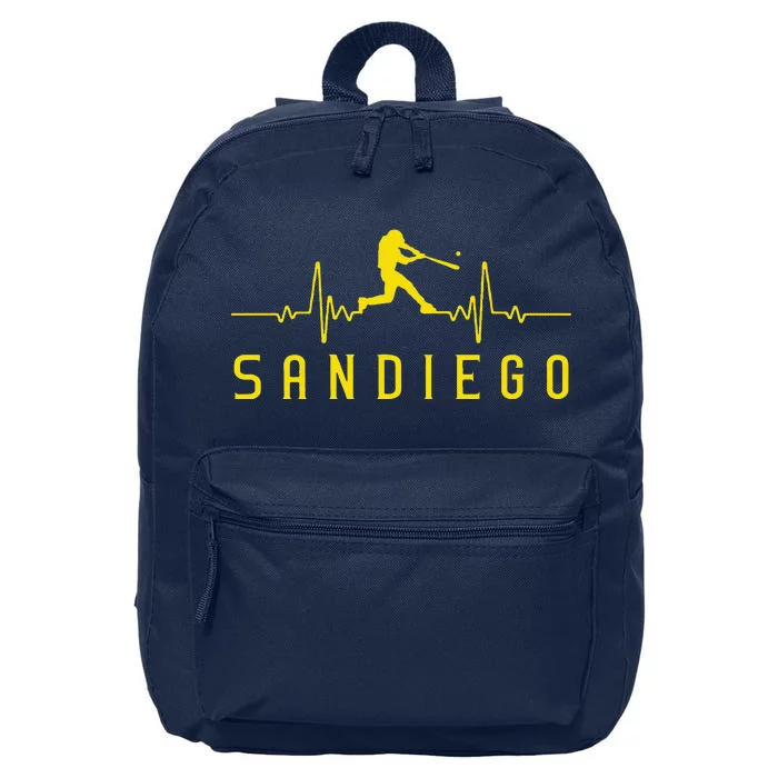 San Diego Baseball Heartbeat Sd 16 in Basic Backpack