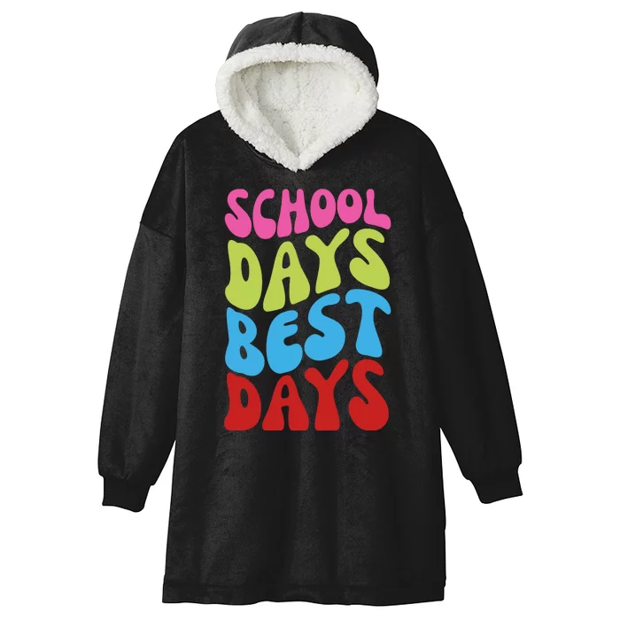 School Days Best Days Colorful Hooded Wearable Blanket