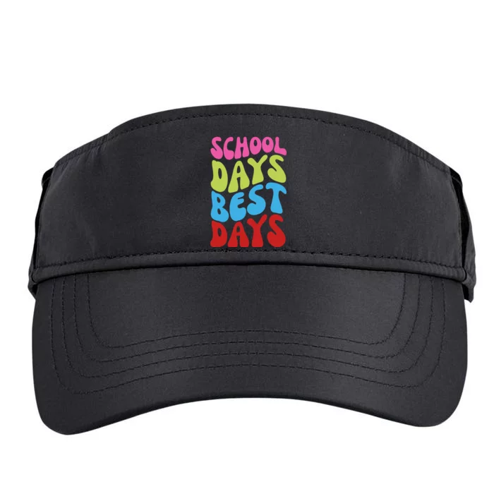 School Days Best Days Colorful Adult Drive Performance Visor