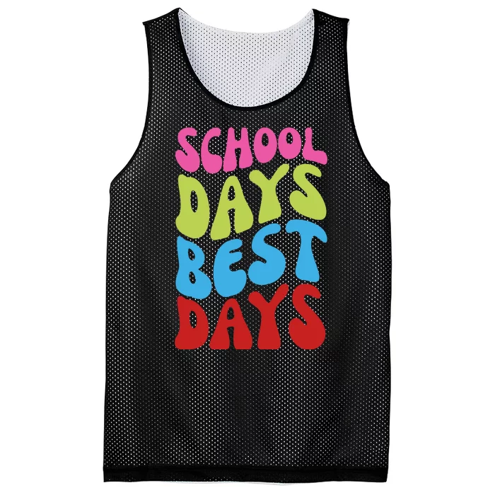 School Days Best Days Colorful Mesh Reversible Basketball Jersey Tank