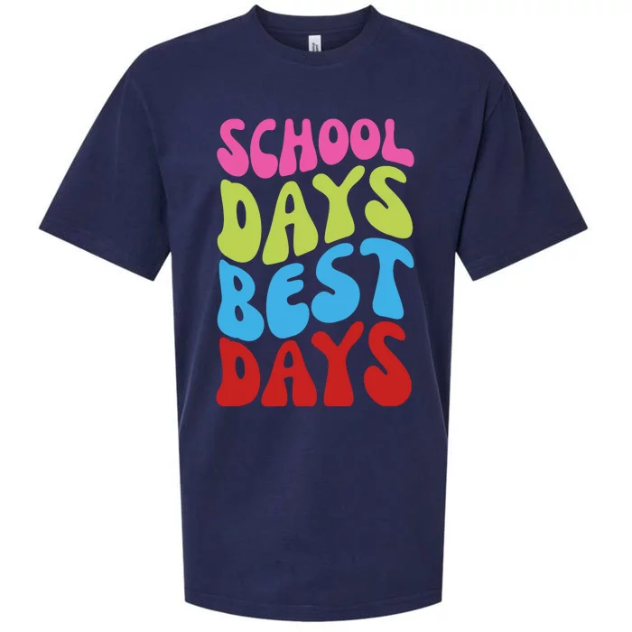 School Days Best Days Colorful Sueded Cloud Jersey T-Shirt