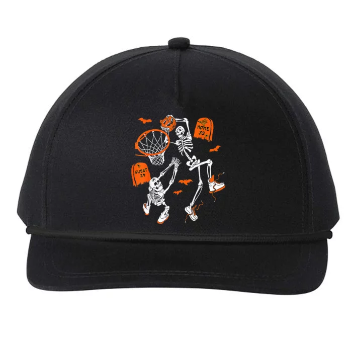 Skeleton Dunking Basketball Halloween Costume Kids Snapback Five-Panel Rope Hat