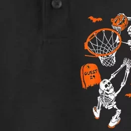 Skeleton Dunking Basketball Halloween Costume Kids Dry Zone Grid Performance Polo