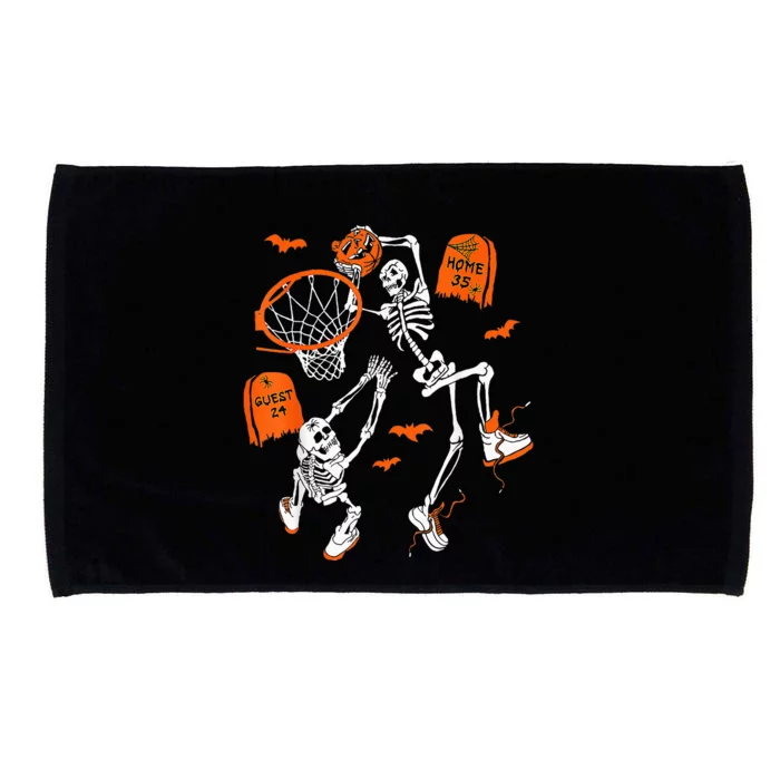 Skeleton Dunking Basketball Halloween Costume Kids Microfiber Hand Towel