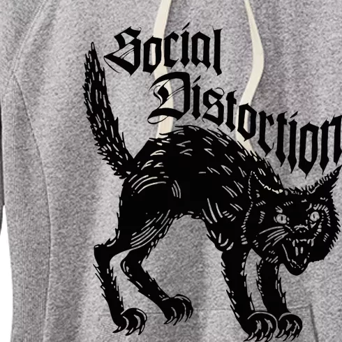 Social Distortions Black Cat Meow Women's Fleece Hoodie