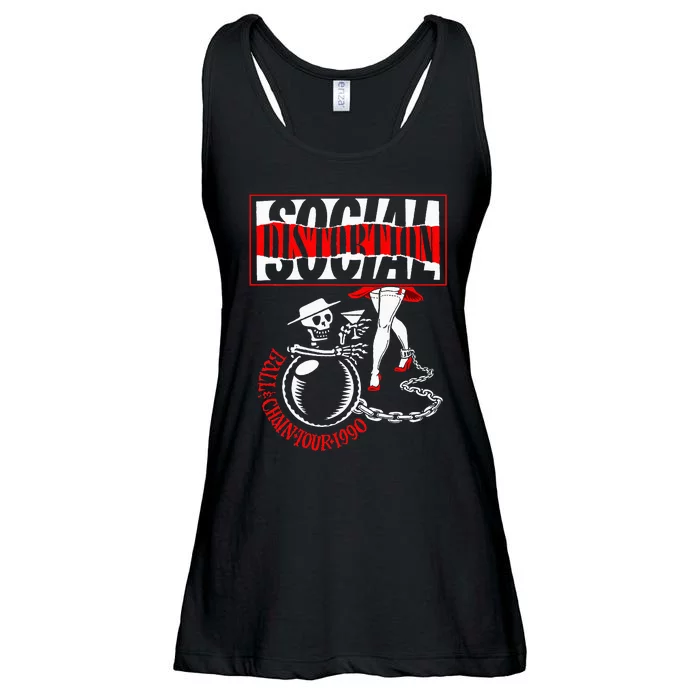 Social Distortion Ball And Chain Ladies Essential Flowy Tank