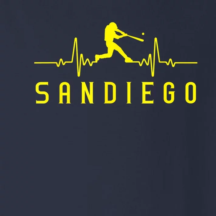 San Diego Baseball Heartbeat SD Game Day Padre Toddler Long Sleeve Shirt