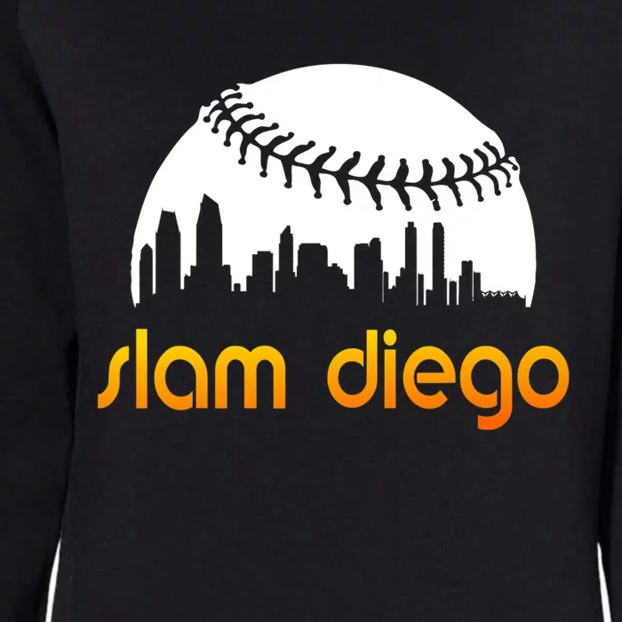 Slam Diego Baseball Fan Womens California Wash Sweatshirt