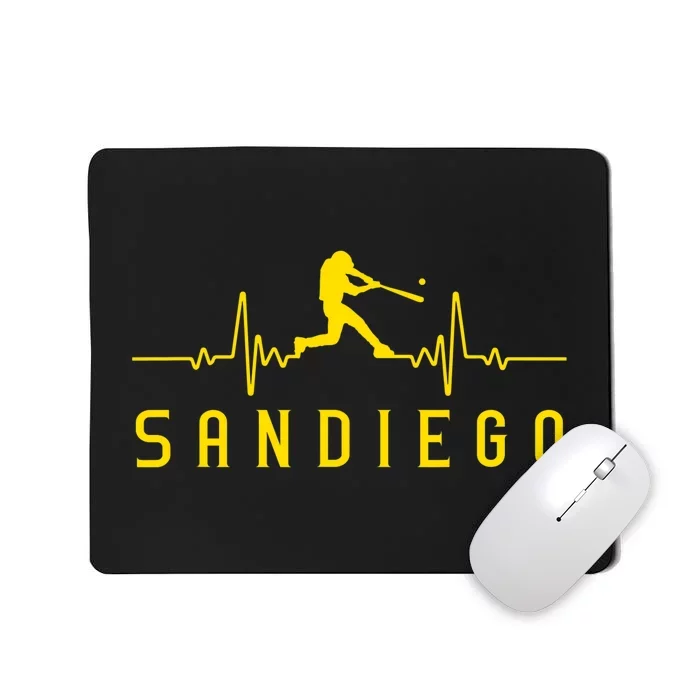 San Diego Baseball Heartbeat SD Mousepad