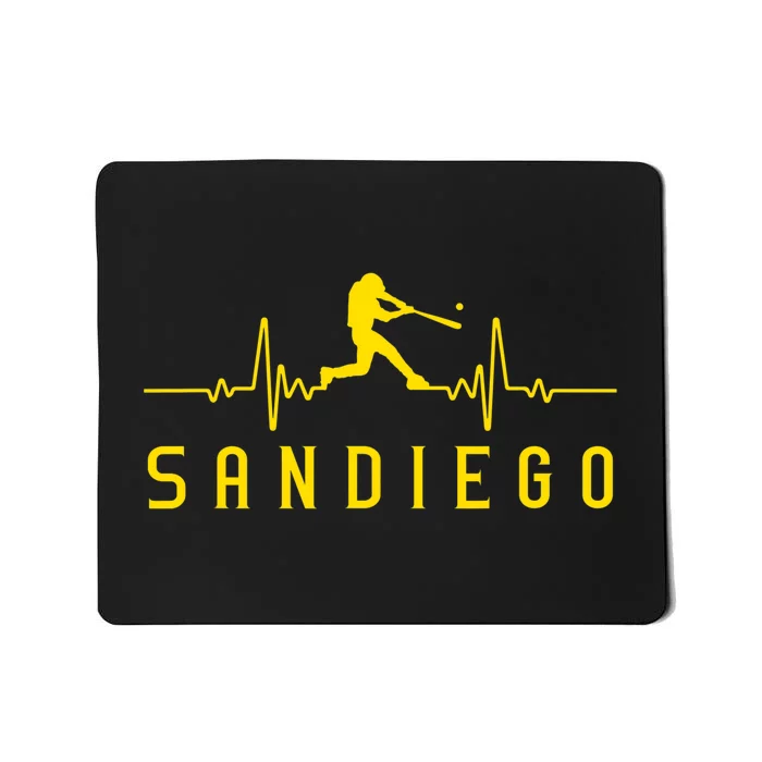 San Diego Baseball Heartbeat SD Mousepad