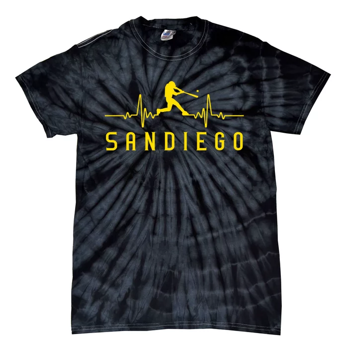 San Diego Baseball Heartbeat SD Tie-Dye T-Shirt