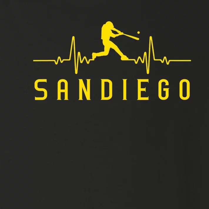 San Diego Baseball Heartbeat SD Toddler Long Sleeve Shirt