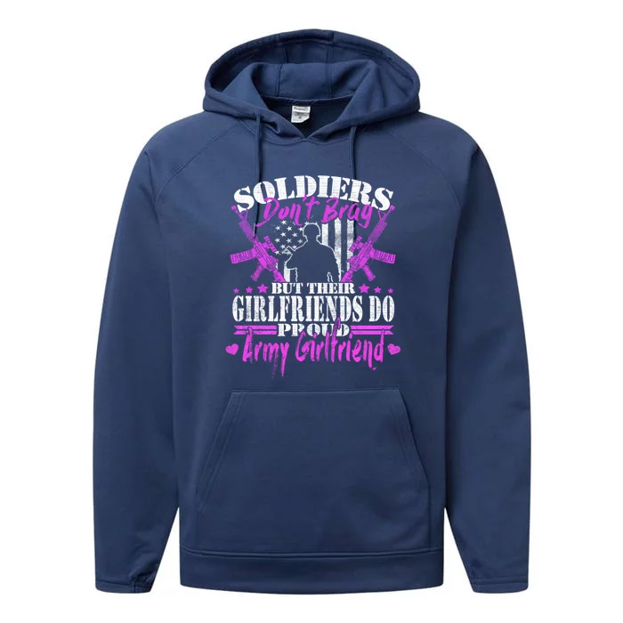 Soldiers Don't Brag Proud Army Friend Gift Military Lovers Gift Performance Fleece Hoodie