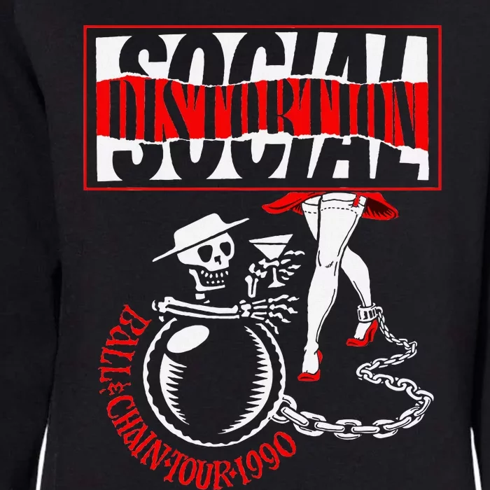 Social Distortion Ball And Chain Womens California Wash Sweatshirt