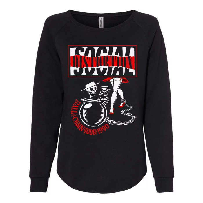 Social Distortion Ball And Chain Womens California Wash Sweatshirt