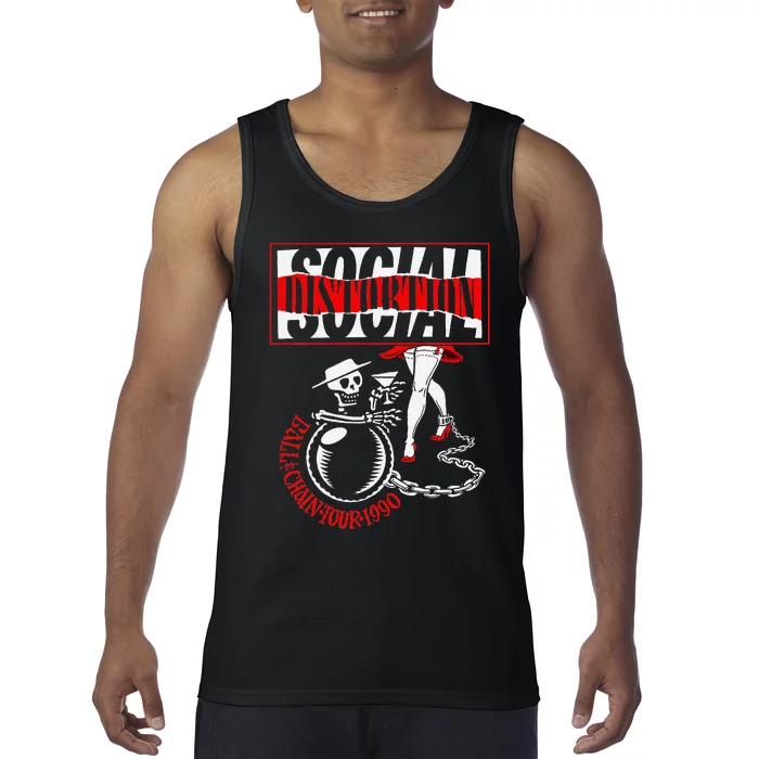 Social Distortion Ball And Chain Tank Top