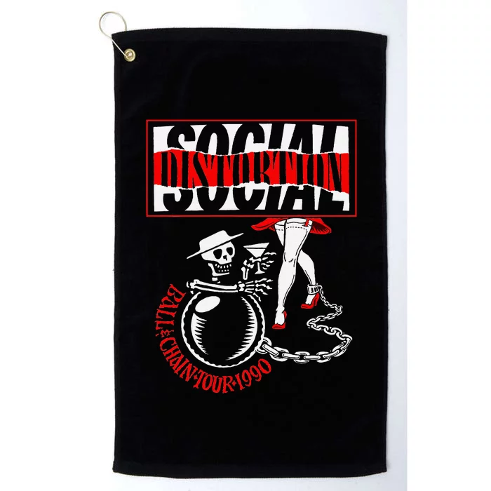 Social Distortion Ball And Chain Platinum Collection Golf Towel