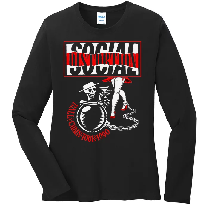 Social Distortion Ball And Chain Ladies Long Sleeve Shirt