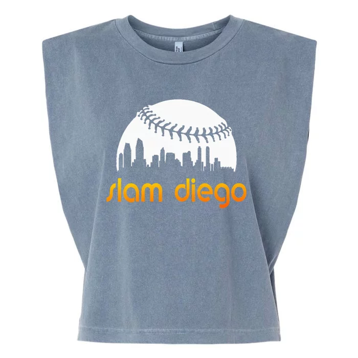 Slam Diego Baseball Fan Garment-Dyed Women's Muscle Tee