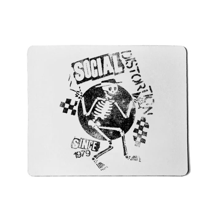 Social Distortion Black Spray Skelly Mousepad