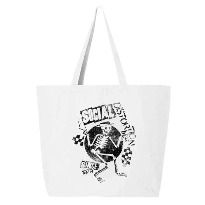 Social Distortion Black Spray Skelly 25L Jumbo Tote