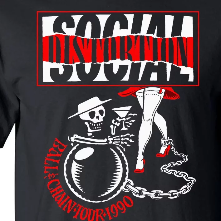 Social Distortion Ball And Chain Tall T-Shirt