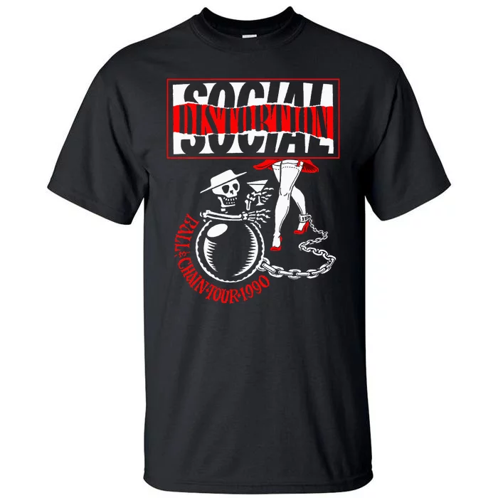 Social Distortion Ball And Chain Tall T-Shirt