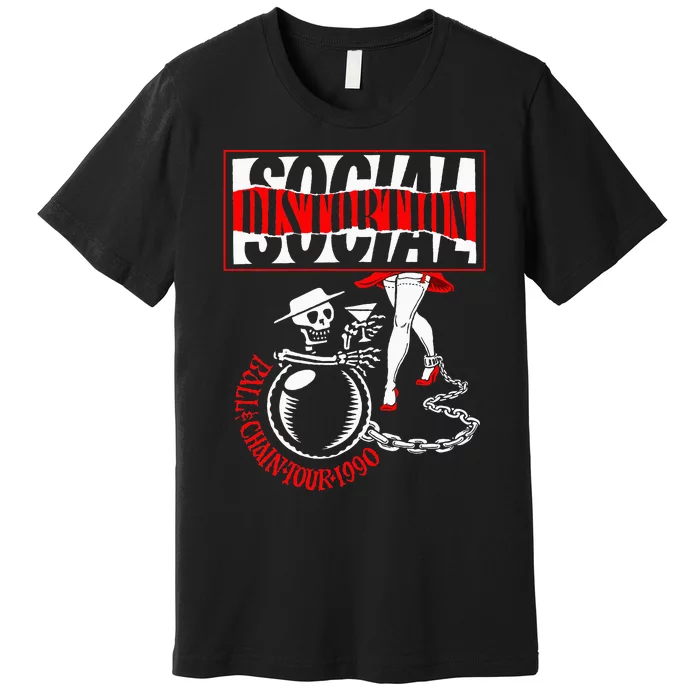 Social Distortion Ball And Chain Premium T-Shirt