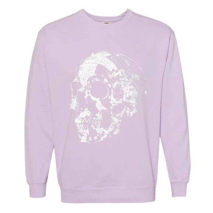 Skull Disco Ball Garment-Dyed Sweatshirt