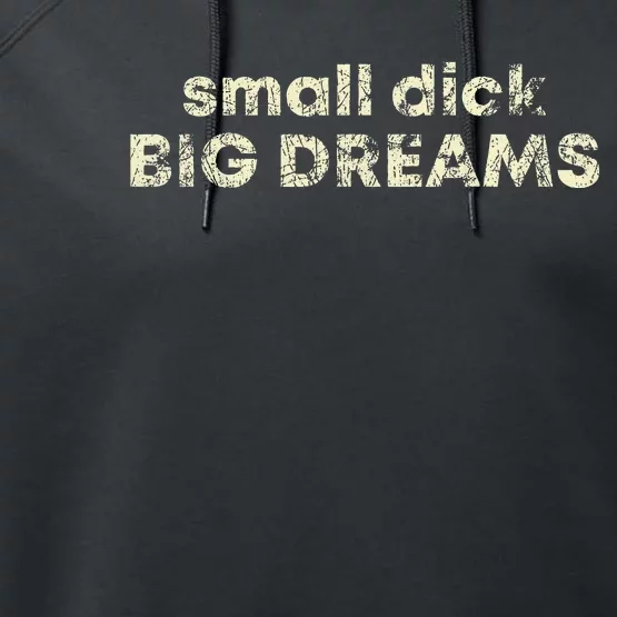 Small Dick Big Dreams Performance Fleece Hoodie