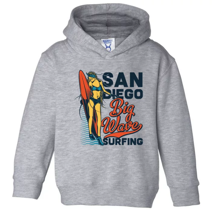 San Diego Big Wave Surfing Toddler Hoodie