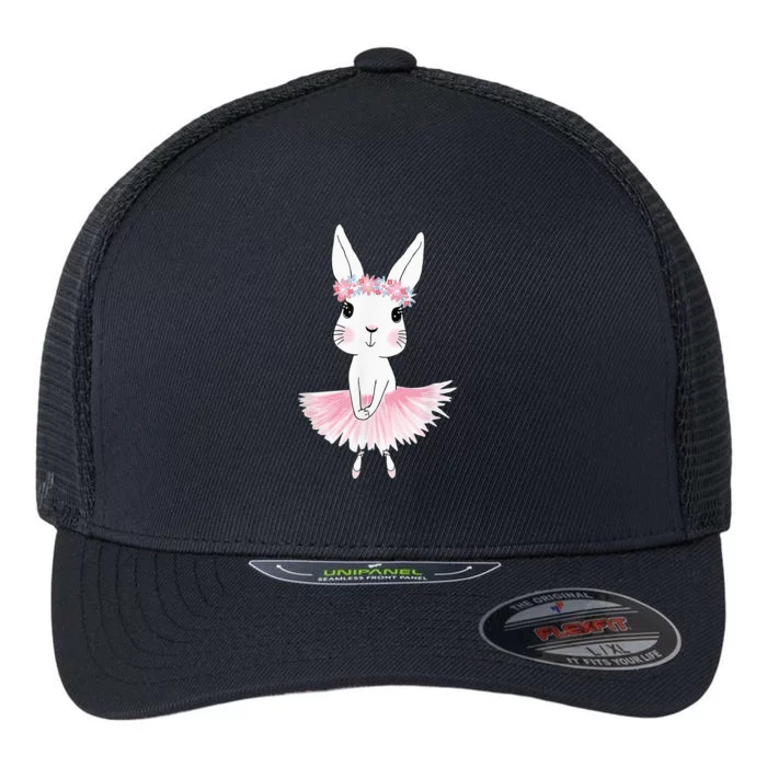 Sweet Dancing Ballerina Bunny Ballet Rabbit Girl For Flexfit Unipanel Trucker Cap