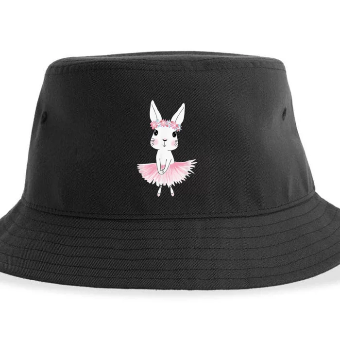 Sweet Dancing Ballerina Bunny Ballet Rabbit Girl For Sustainable Bucket Hat