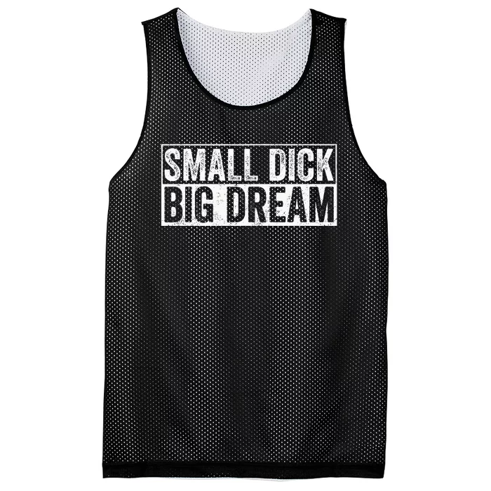 Small Dick Big Dreams Funny Mesh Reversible Basketball Jersey Tank