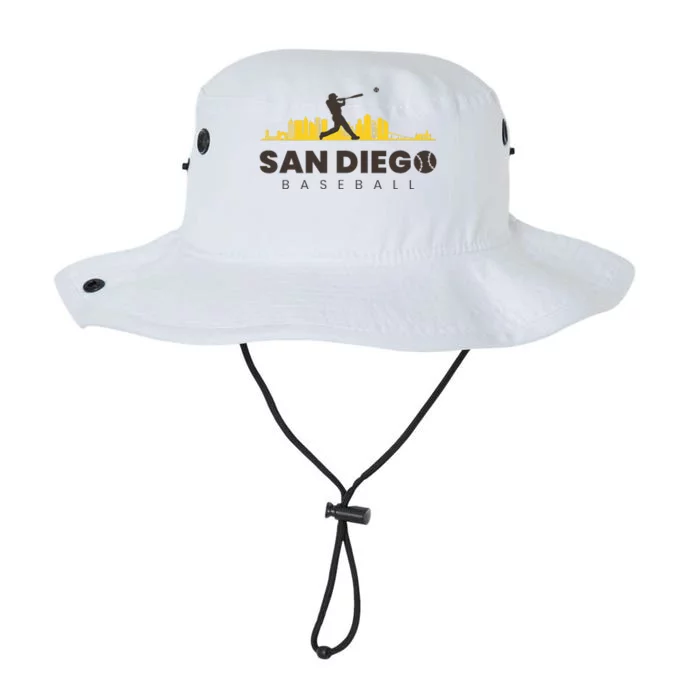 San Diego Baseball Vintage City Skyline Retro Baseball Lover Legacy Cool Fit Booney Bucket Hat