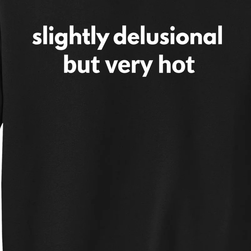 Slightly Delusional But Very Hot Funny Saying Sweatshirt