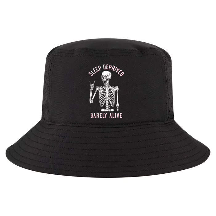 Sleep Deprived Barely Alive Skull Cool Comfort Performance Bucket Hat