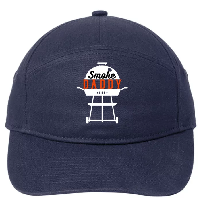 Smoky Daddy Bbq Grill Party Present Gift 7-Panel Snapback Hat