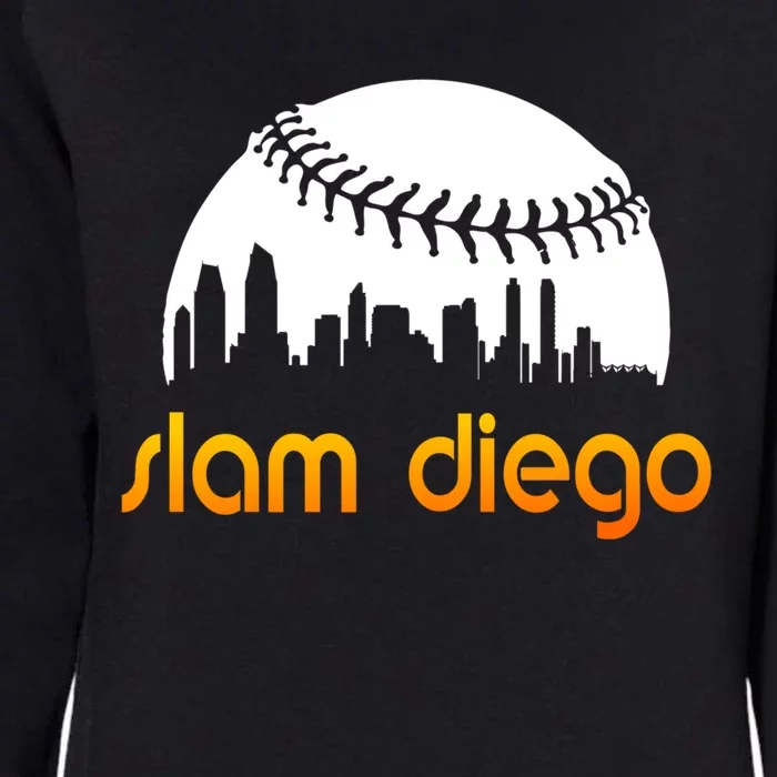 Slam Diego Baseball Fan Womens California Wash Sweatshirt