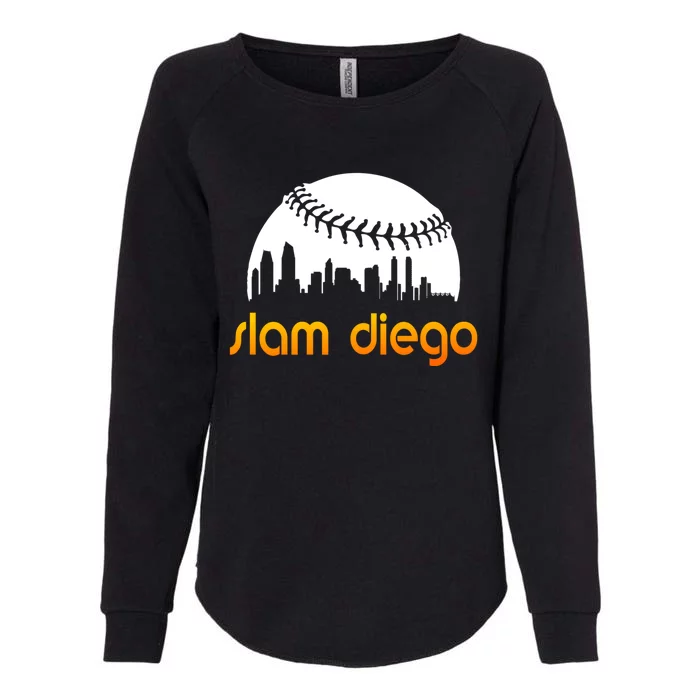 Slam Diego Baseball Fan Womens California Wash Sweatshirt